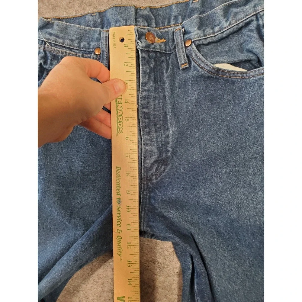 Wrangler Jeans Mens 28x35* Blue Denim Cowboy Cut Slim Fit Western Rodeo 936PWD